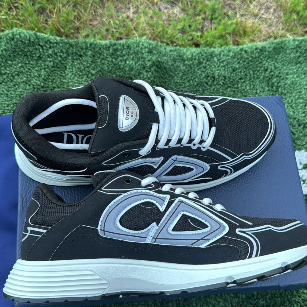 Dior Black and White Sneakers with Classic Design